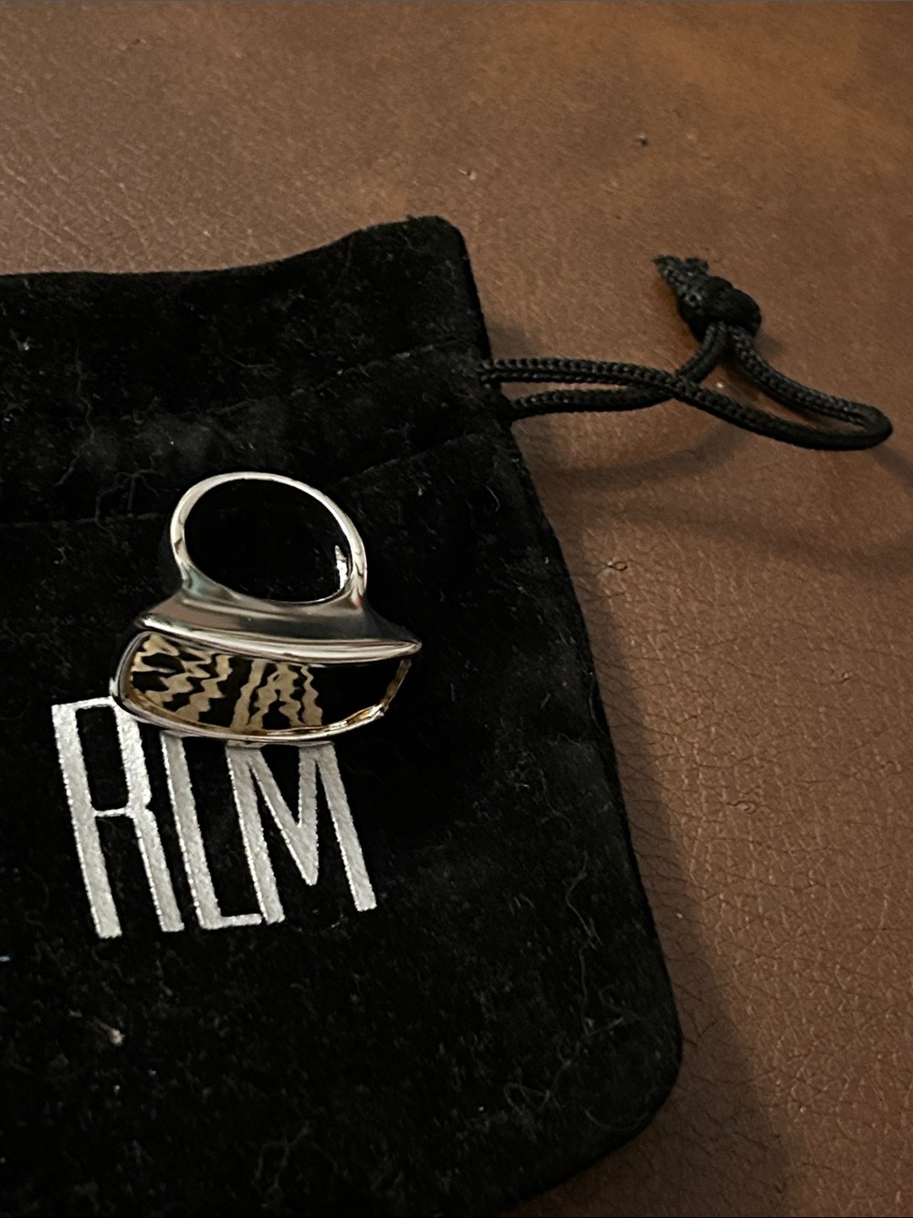Robert Lee Morris  vintage Silver Tone Abstract Statement Ring